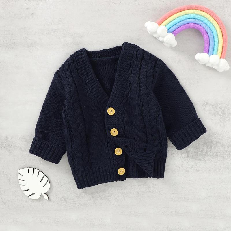 Jackets Autumn Outwear Toddlers Baby Boys Girls Solid Color V-neck Long Sleeve Single-breasted Knitted Sweater Cardigan Coat, Dark blue
Jackets Autumn Outwear Toddlers Baby Boys Girls Solid Color V-neck Long Sleeve Single-breasted Knitted Sweater Cardigan Coat, Dark blue