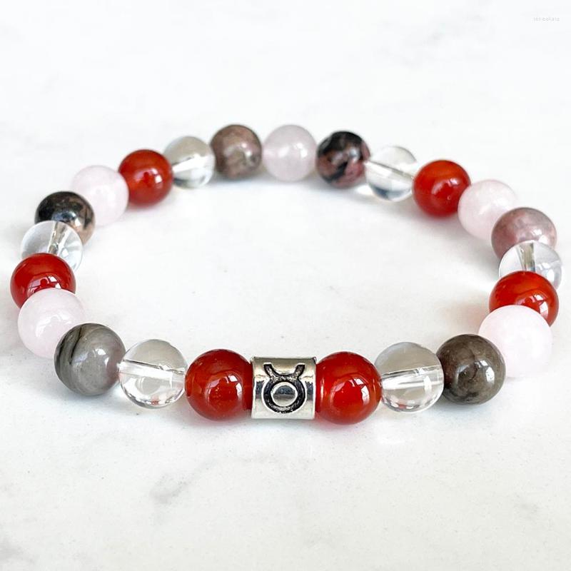 Link Bracelets MG1704 Taurus Zodiac Bracelet 8 MM Grade Carnelian Rose Quartz White Crystal Beads Wrist Mala Natural Gemstone Jewelry
Link Bracelets MG1704 Taurus Zodiac Bracelet 8 MM Grade Carnelian Rose Quartz White Crystal Beads Wrist Mala Natural Gemstone Jewelry