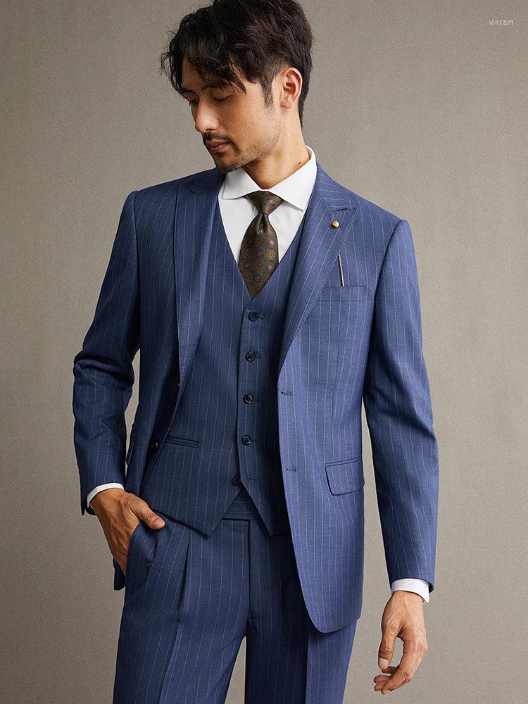 Men's Suits For Men Deep Blue Stripe Blazer Vest Pant Set Single Breasted Slim Fit 2023 Spring Wedding Groom Clothing Leisure Style 58
Men's Suits For Men Deep Blue Stripe Blazer Vest Pant Set Single Breasted Slim Fit 2023 Spring Wedding Groom Clothing Leisure Style 58