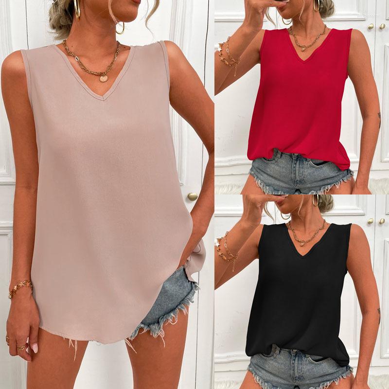 Women' Blouses 2023 Summer European Style Women' Tops Solid V-Neck Simple Sleeveless Loose Female Chiffon Top Bottoming Shirt, Black
Women' Blouses 2023 Summer European Style Women' Tops Solid V-Neck Simple Sleeveless Loose Female Chiffon Top Bottoming Shirt, Black