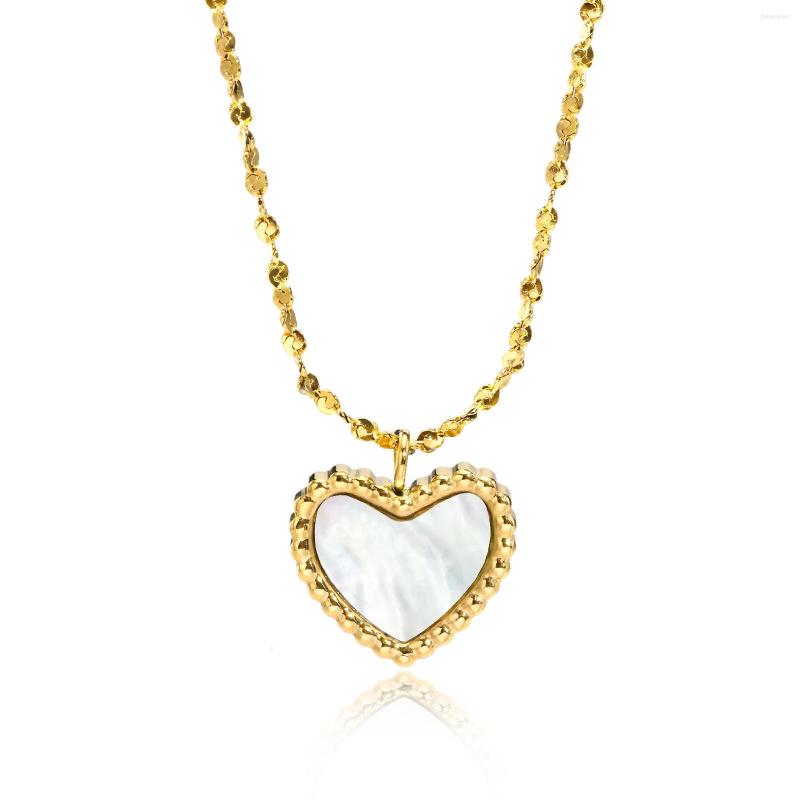 Pendant Necklaces Fashion Full Gloss Shell Heart In Gold Color Stainless Steel Chain GIft To Girls For Christmas
Pendant Necklaces Fashion Full Gloss Shell Heart In Gold Color Stainless Steel Chain GIft To Girls For Christmas
