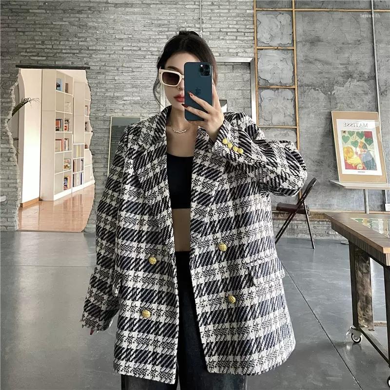 Women' Suits Fashion Tweed Suit Coats Women' Clothing Autumn Winter Blazers Thickened Cotton Loose Plaid Jackets Girls Outerwear Jp659, Thin
Women' Suits Fashion Tweed Suit Coats Women' Clothing Autumn Winter Blazers Thickened Cotton Loose Plaid Jackets Girls Outerwear Jp659, Thin
