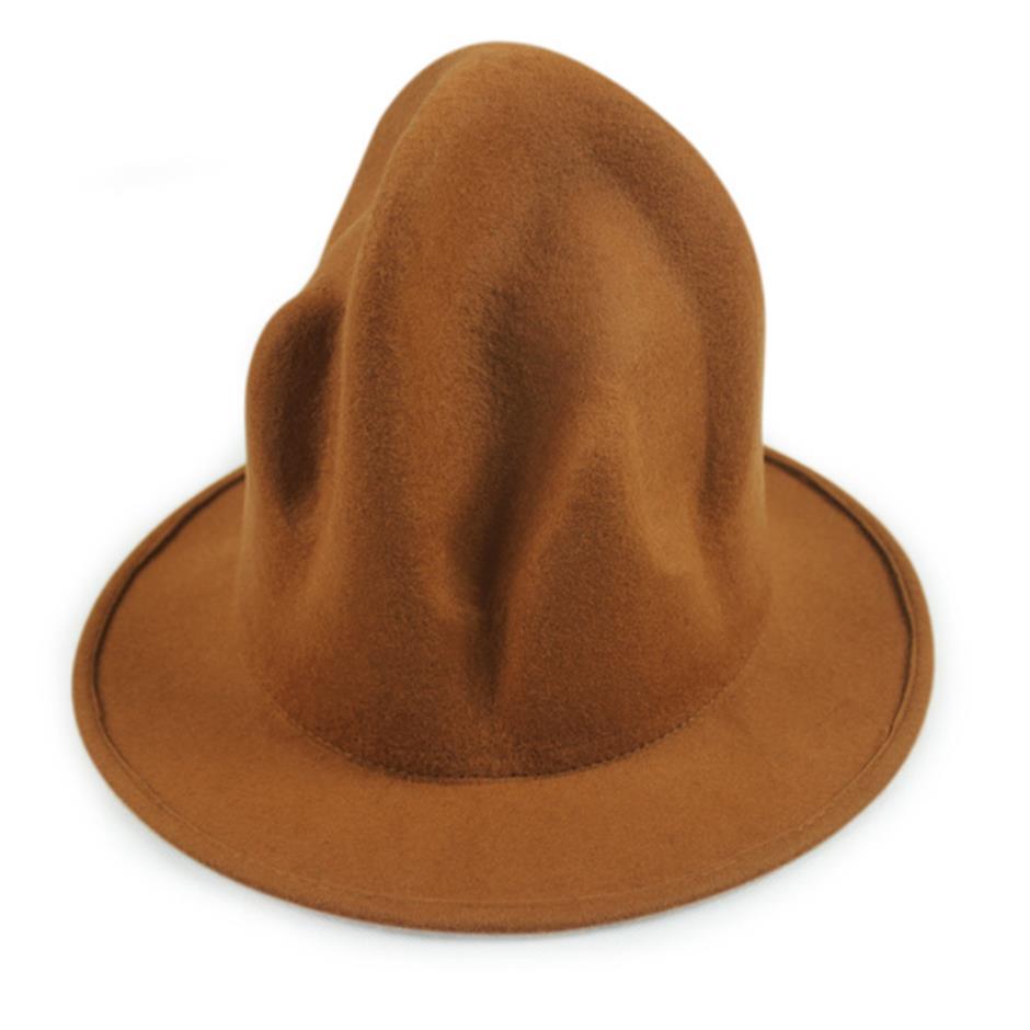 New Fashion Women Men 100% wool Mountain Hat Pharrell Williams Wasten Celebrity Style Party Novelty Buffalo hat272T