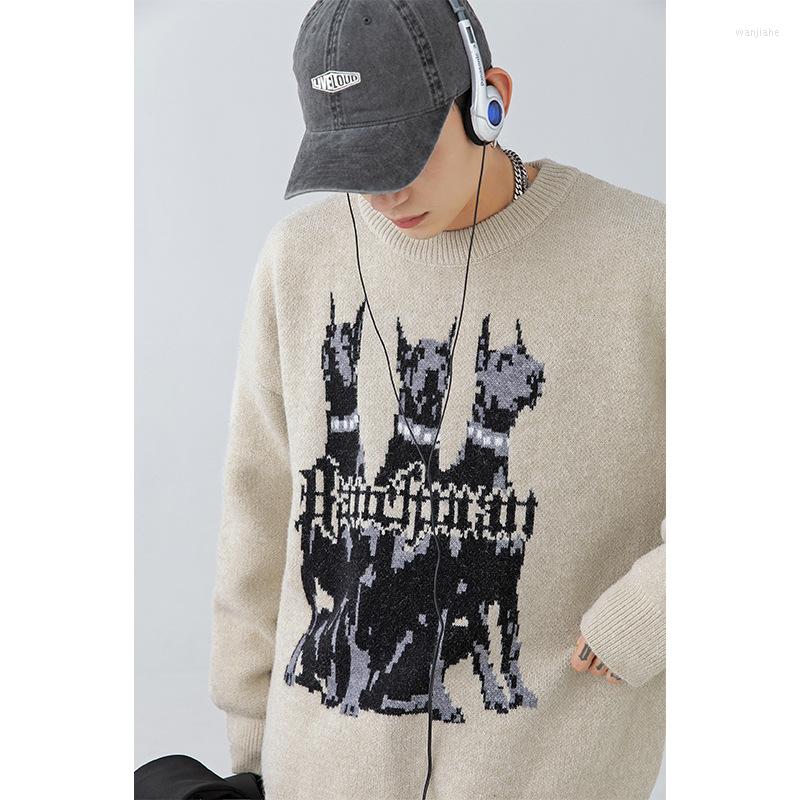 Men's Sweaters Doberman Knit Sweater Vintage Men Clothes Tops Trendy Brand Autumn Winter Crew Neck Casual Loose Pullovers, Khaki green
Men's Sweaters Doberman Knit Sweater Vintage Men Clothes Tops Trendy Brand Autumn Winter Crew Neck Casual Loose Pullovers, Khaki green