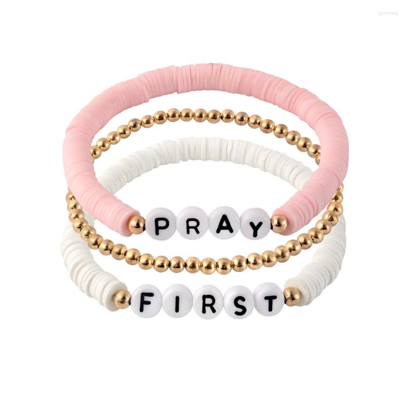 Charm Bracelets Arrival Soft Clay For Women Girls Simple Fashion Letters Bracelet Set Metal Beads Adjustanle Bangle Jewelry
Charm Bracelets Arrival Soft Clay For Women Girls Simple Fashion Letters Bracelet Set Metal Beads Adjustanle Bangle Jewelry
