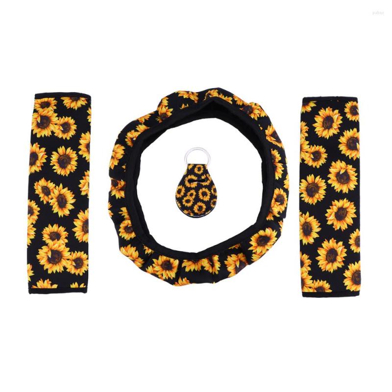 Steering Wheel Covers 1 Set/4pcs Car Accessories With 1pc Sunflower Cover 2pcs Seat Belt And Sunflowers Keyrin
Steering Wheel Covers 1 Set/4pcs Car Accessories With 1pc Sunflower Cover 2pcs Seat Belt And Sunflowers Keyrin