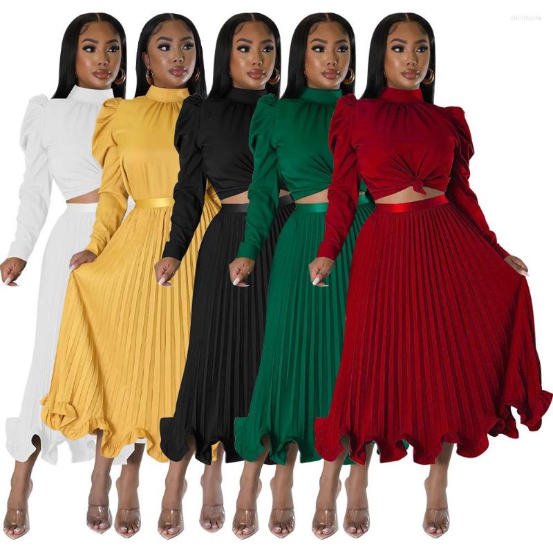 Work Dresses Ruffled 2 Piece Skirt Sets Women Long Sleeve Crop Top And Midi Skirts Autumn Fashion Solid Color Club Outfits Streetwear, Black
Work Dresses Ruffled 2 Piece Skirt Sets Women Long Sleeve Crop Top And Midi Skirts Autumn Fashion Solid Color Club Outfits Streetwear, Black
