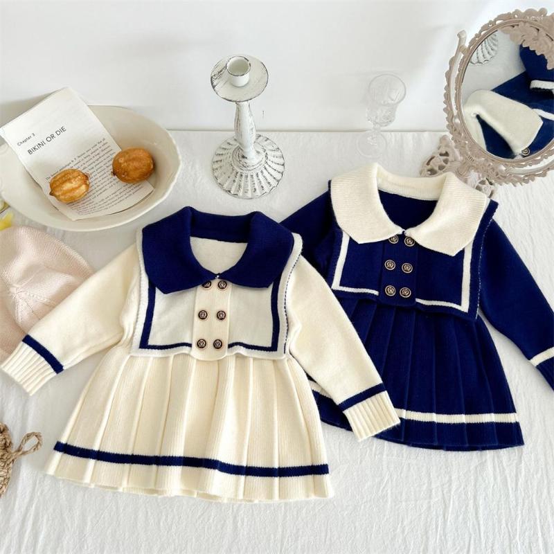 Girl Dresses Japanese Navy Style Baby Girls Knitted Pleated Dress Elegant Princess Sweater Autumn Winter Knee High Kid Vestidos, Beige
Girl Dresses Japanese Navy Style Baby Girls Knitted Pleated Dress Elegant Princess Sweater Autumn Winter Knee High Kid Vestidos, Beige