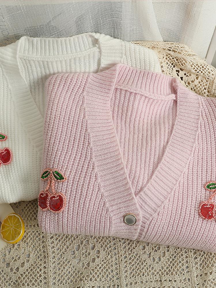 Women's Jackets HELIAR Women Buttoned Up Cardigan Sweater Coat Autumn Winter Soft Warm Sweet Office Lady Cherry Embroidried 2023, White
Women's Jackets HELIAR Women Buttoned Up Cardigan Sweater Coat Autumn Winter Soft Warm Sweet Office Lady Cherry Embroidried 2023, White