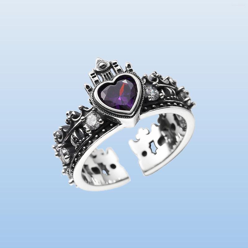 Cluster Rings Heart Castle Ring Sterling Silver 925 Purple Zircon Trendy Cute Design Open Jewelry Arrival Irish Claddagh
Cluster Rings Heart Castle Ring Sterling Silver 925 Purple Zircon Trendy Cute Design Open Jewelry Arrival Irish Claddagh