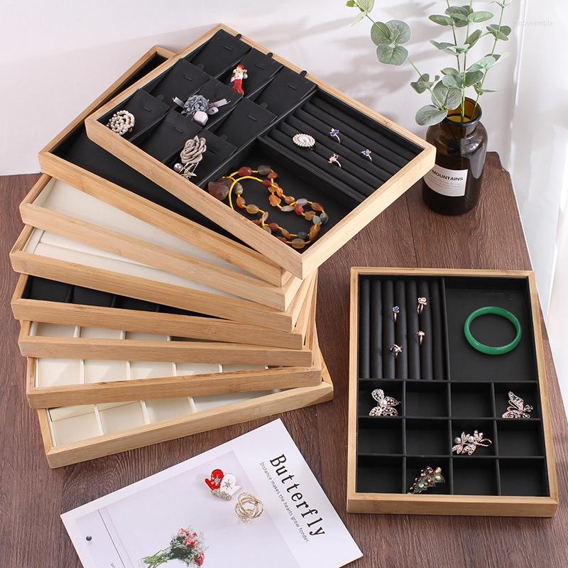 Jewelry Pouches Bamboo Wood Display Organizer Tray Ring Holder Necklaces Bracelets Showcase Pendants Box
Jewelry Pouches Bamboo Wood Display Organizer Tray Ring Holder Necklaces Bracelets Showcase Pendants Box
