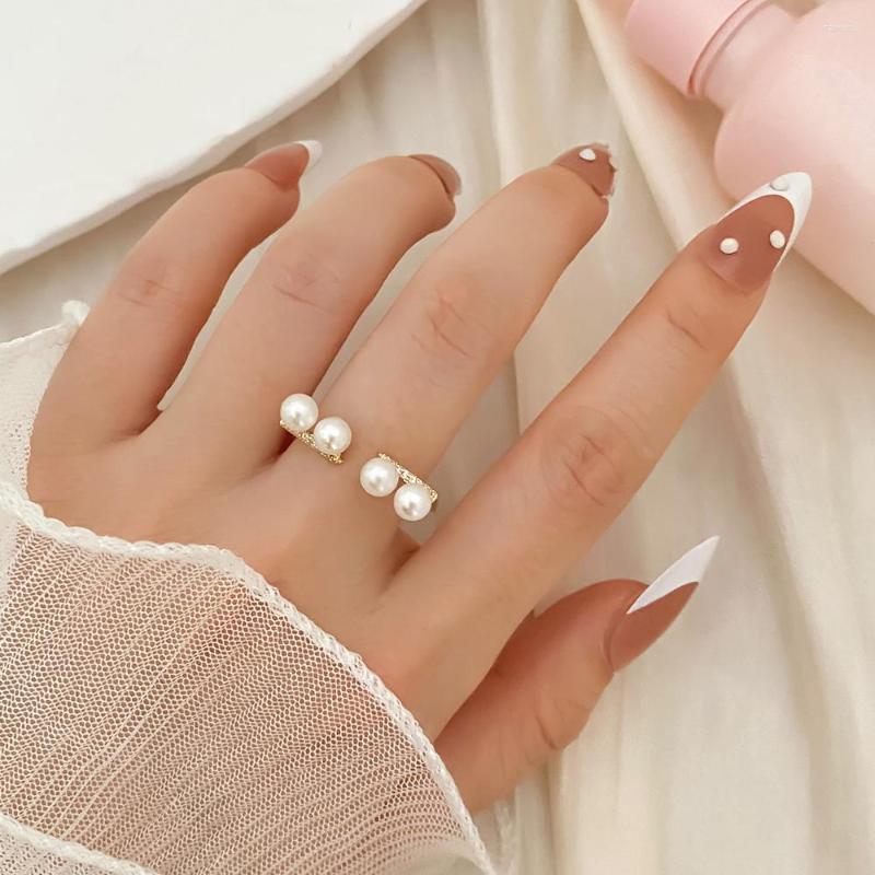 Wedding Rings DAXI Pearl Fashion U-Shaped Open Adjustable For Women Gold Color Metal Finger Creative Jewelry Party Gift
Wedding Rings DAXI Pearl Fashion U-Shaped Open Adjustable For Women Gold Color Metal Finger Creative Jewelry Party Gift