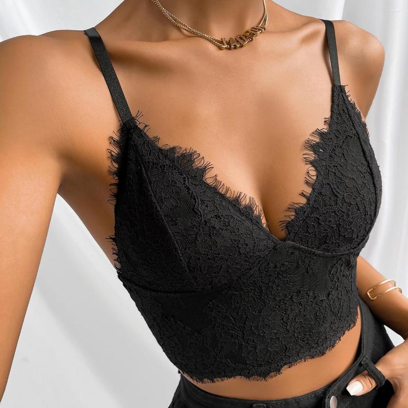 Women's Tanks European Style Sexy Camisole Y2K Lace Bra Female Camis Spicy Girl Black Tank Chic Sleeveless Crop Top Women Clothe Drop
Women's Tanks European Style Sexy Camisole Y2K Lace Bra Female Camis Spicy Girl Black Tank Chic Sleeveless Crop Top Women Clothe Drop