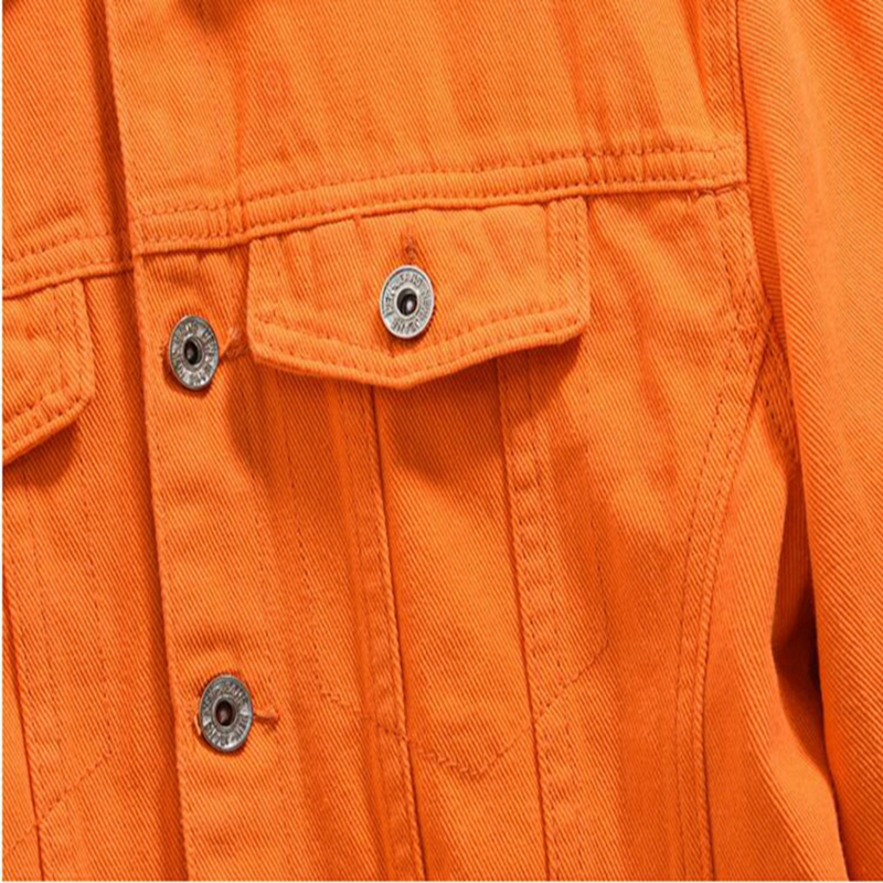 Autumn Winter Men's Denim Jackets Purple orange Casual Coats Fashion Men Women Couple Jean Jacket High Street Outerwear Size S-3XL Chaqueta Hombr