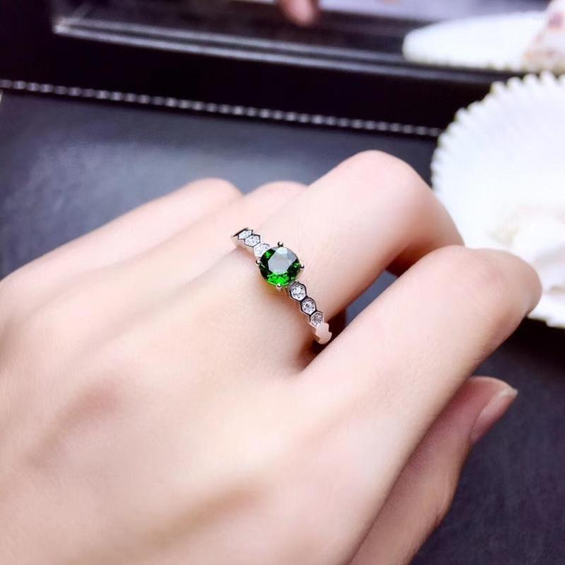 Cluster Rings Real And Natural Diopside Ring 925 Sterling Silver Fine Jewelry Fashion
Cluster Rings Real And Natural Diopside Ring 925 Sterling Silver Fine Jewelry Fashion