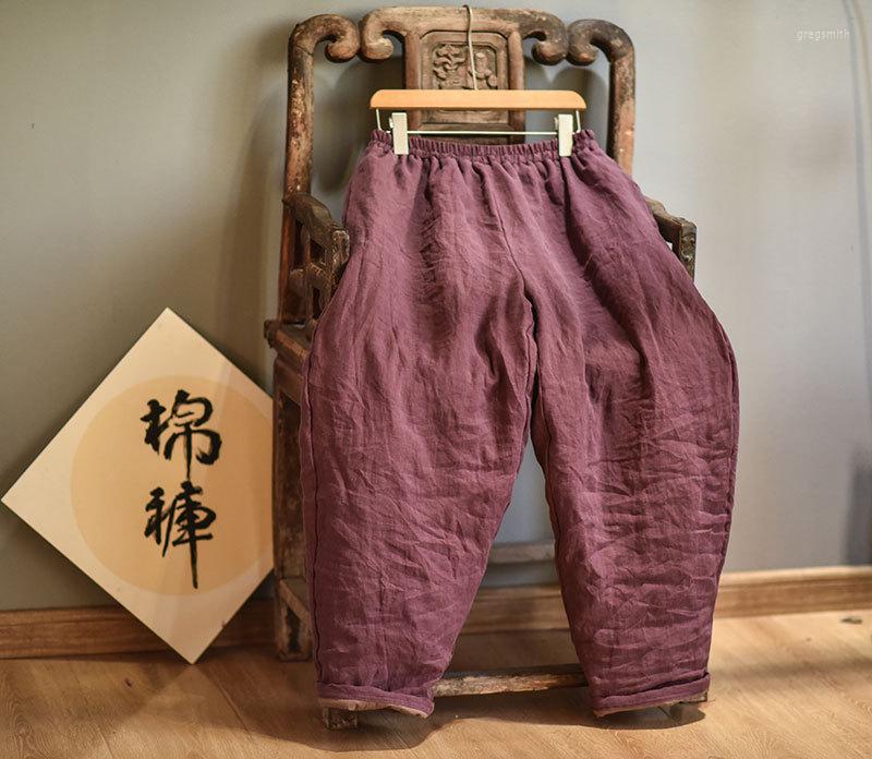 Women's Pants Women Loose Linen Elastic Waist Padded Ladies Vintage Spliced Flax Trousers Female 2023, Gray
Women's Pants Women Loose Linen Elastic Waist Padded Ladies Vintage Spliced Flax Trousers Female 2023, Gray