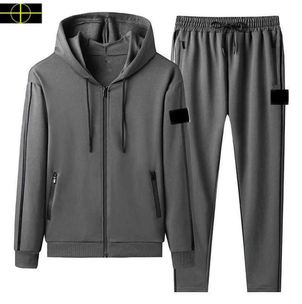 men Tracksuits Spring and Autumn Men' Stone Sports Suit Island hooded zippered sweater suit Designer is land jacket trousers two-piece, Black
men Tracksuits Spring and Autumn Men' Stone Sports Suit Island hooded zippered sweater suit Designer is land jacket trousers two-piece, Black
