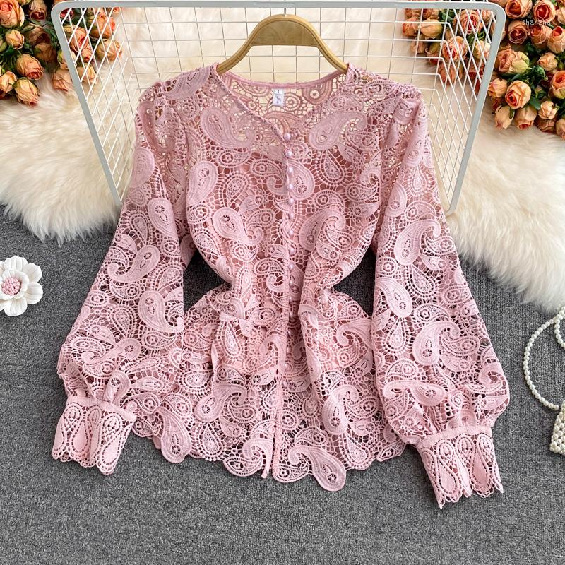 Women's Blouses Vintage Hollow Floral Printed Two-piece Set Solid Color Tank Round Neck Woman Loose Puff Sleeve Blouse Femme Drop, Blue
Women's Blouses Vintage Hollow Floral Printed Two-piece Set Solid Color Tank Round Neck Woman Loose Puff Sleeve Blouse Femme Drop, Blue
