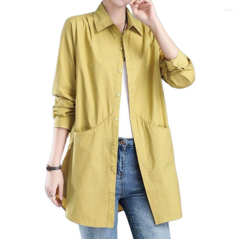 Women's Trench Coats Women's Shirts 2023 Spring Summer Solid Long Sleeved Shirt Collar Korean Loose Female Casual Tops Autumn Clothing, White
Women's Trench Coats Women's Shirts 2023 Spring Summer Solid Long Sleeved Shirt Collar Korean Loose Female Casual Tops Autumn Clothing, White