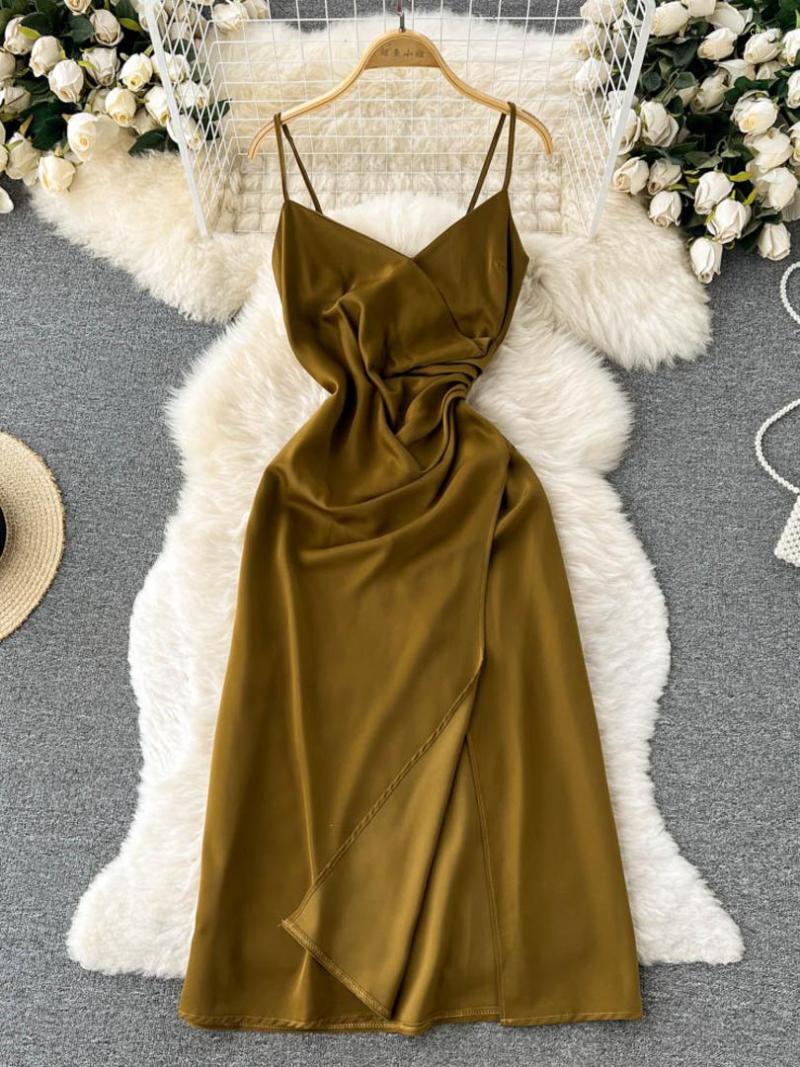 Casual Dresses Elegant Women Sexy Dress Spaghetti Strap V-neck Sleeveless Summer 2023 Slim Folds High Split Long Party Club Outfits, White
Casual Dresses Elegant Women Sexy Dress Spaghetti Strap V-neck Sleeveless Summer 2023 Slim Folds High Split Long Party Club Outfits, White
