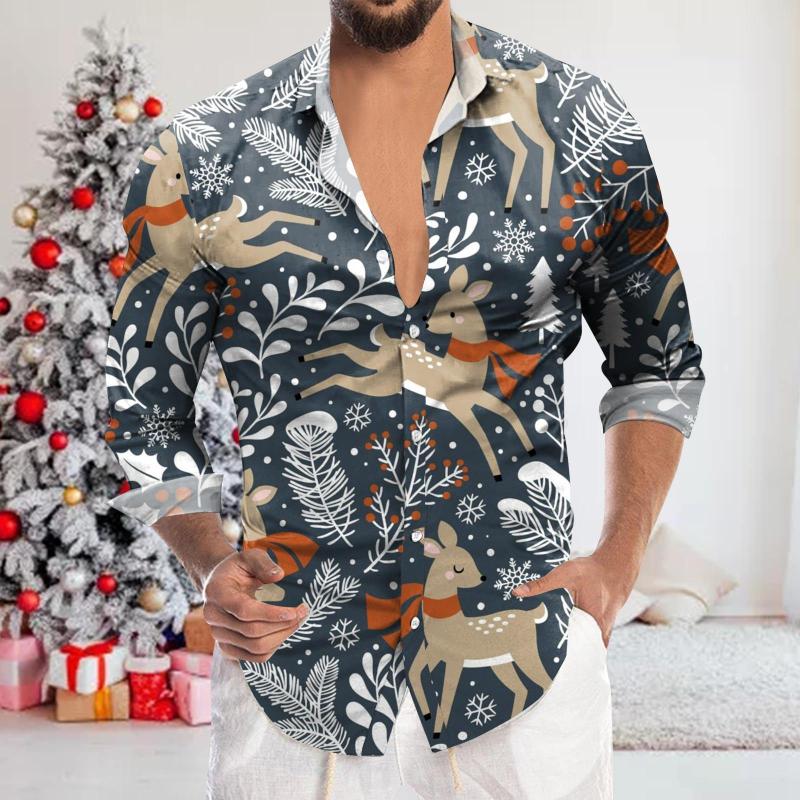 Men's Casual Shirts Men Long Sleeve Shirt Christmas Banquet Holiday Printed Tops Years Fashion Reindeer Cartoon 2023, A-i
Men's Casual Shirts Men Long Sleeve Shirt Christmas Banquet Holiday Printed Tops Years Fashion Reindeer Cartoon 2023, A-i
