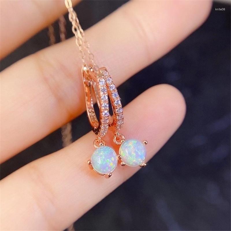 Stud Earrings Natural Ethiopian Opal Gemstone Simple & Classic Design Earring In 925 Sterling Silver Jewelry For Girls Lady With Box