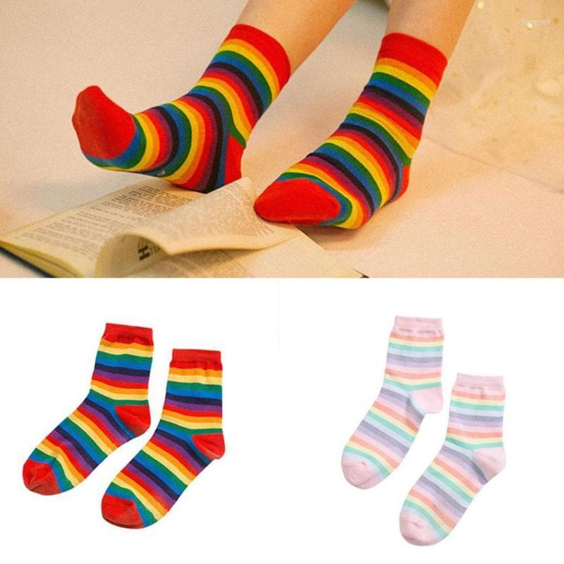 Women Socks 2023 1 Pair Long Cotton Rainbow Color Striped Printed Novelty Fashion Lady Autumn
Women Socks 2023 1 Pair Long Cotton Rainbow Color Striped Printed Novelty Fashion Lady Autumn
