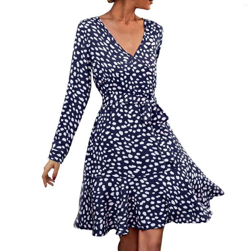 Casual Dresses For Juniors Women's Spring And Summer Thin Long Sleeved V Neck Straps Waist Dot Dress Short, Beige
Casual Dresses For Juniors Women's Spring And Summer Thin Long Sleeved V Neck Straps Waist Dot Dress Short, Beige