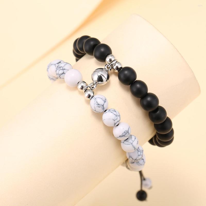 Charm Bracelets Chic Magnet Friendship For Couples 8mm Natural Stone Handmade Rope Beaded Bracelet Statement Jewelry Gifts
Charm Bracelets Chic Magnet Friendship For Couples 8mm Natural Stone Handmade Rope Beaded Bracelet Statement Jewelry Gifts