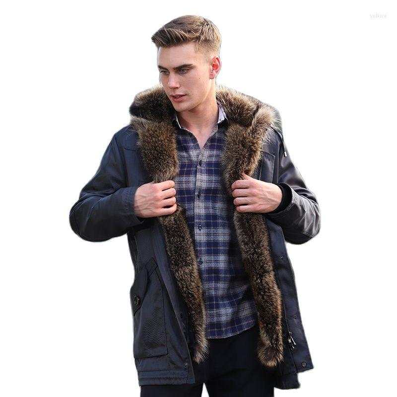 Men's Down Fur Lined Bomber Jacket Natural Winter Coat Locomotive Real Leather Raccoon Parker Men, Dark grey
Men's Down Fur Lined Bomber Jacket Natural Winter Coat Locomotive Real Leather Raccoon Parker Men, Dark grey