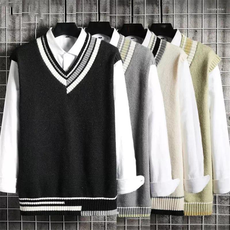 Men's Vests 2023 Vest Men Autumn Winter Fashion V Neck Pullover Preppy Style Sleeveless Knitted Sweaters Casual Baggy Knitwear, Black
Men's Vests 2023 Vest Men Autumn Winter Fashion V Neck Pullover Preppy Style Sleeveless Knitted Sweaters Casual Baggy Knitwear, Black