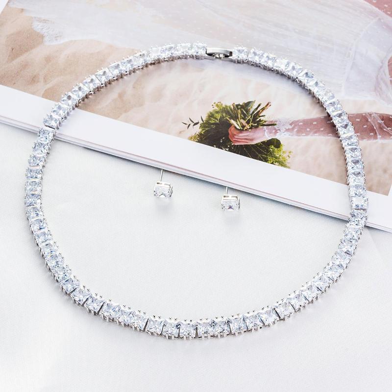 Necklace Earrings Set 2023 Crystal CZ Cubic Zirconia Bridal Wedding Drop Earring For Women Prom Praty Accessories CN10067, Picture shown
Necklace Earrings Set 2023 Crystal CZ Cubic Zirconia Bridal Wedding Drop Earring For Women Prom Praty Accessories CN10067, Picture shown