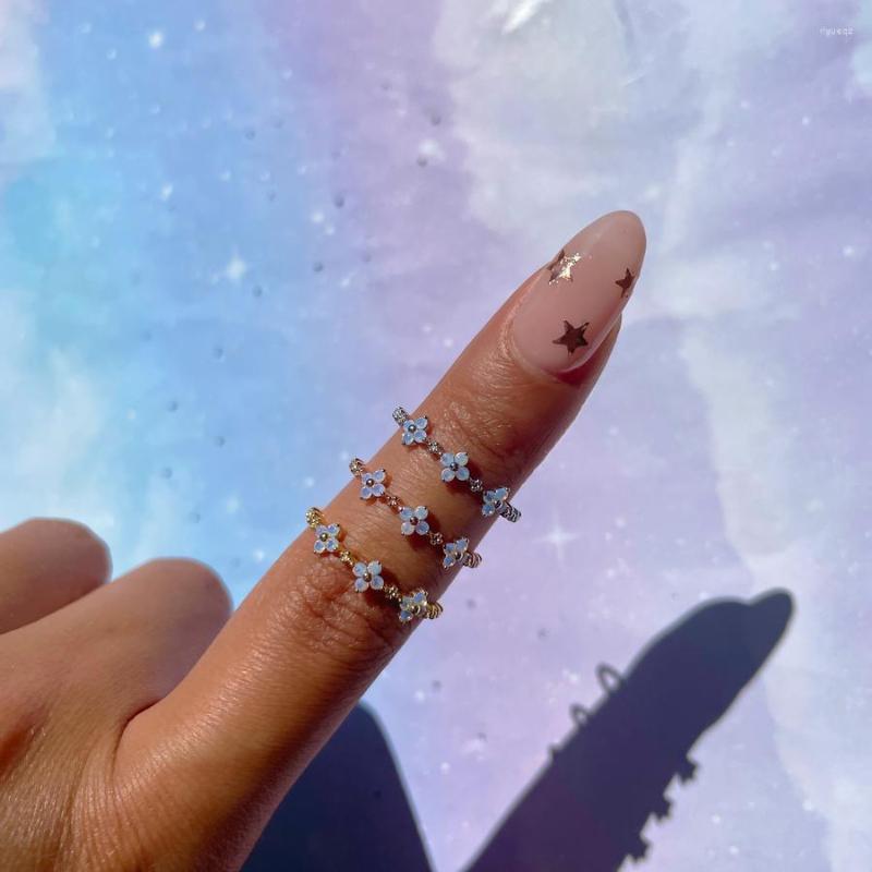Wedding Rings Gold Plated Simple Blue CZ Cute Flower Zircon For Women Girls Teens Fashion Aesthetic Jewelry
Wedding Rings Gold Plated Simple Blue CZ Cute Flower Zircon For Women Girls Teens Fashion Aesthetic Jewelry