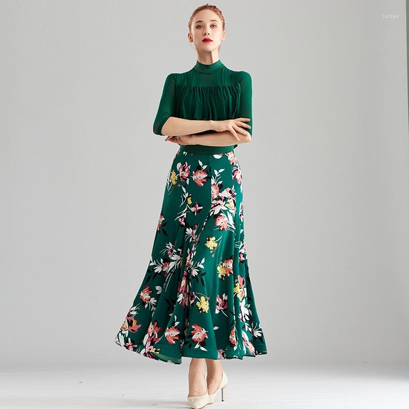 Stage Wear Print Ballroom Skirt Spanish Dance Skirts Tango Costumes Practice Clothes Swing, Black top
Stage Wear Print Ballroom Skirt Spanish Dance Skirts Tango Costumes Practice Clothes Swing, Black top