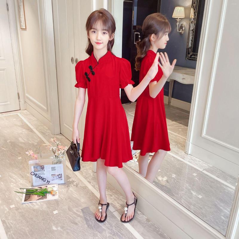 Ethnic Clothing 2023 Summer Kids Girls Traditional Chinese Red Improved Cheongsam Qipao Princess Teenager Happy Year Dresses
Ethnic Clothing 2023 Summer Kids Girls Traditional Chinese Red Improved Cheongsam Qipao Princess Teenager Happy Year Dresses