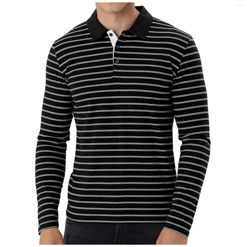 Men' T Shirts Stripe Shirt Men Long T-shirt Turn-down Button Collar Designer Slim Fit Loose Casual Cotton Male Pullover Tops, Black
Men' T Shirts Stripe Shirt Men Long T-shirt Turn-down Button Collar Designer Slim Fit Loose Casual Cotton Male Pullover Tops, Black