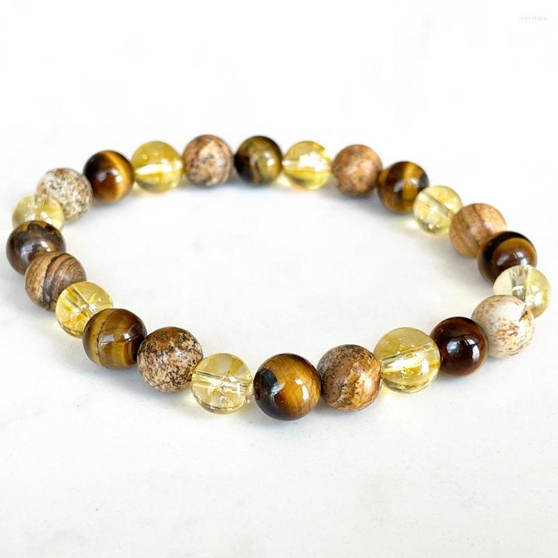 Link Bracelets MG1712 Womens Libra Zodiac Bracelet 8 MM Tiger Eye Citrine Picture Jasper Chakra Beads Wrist Mala Natural Gemstone Jewelry
Link Bracelets MG1712 Womens Libra Zodiac Bracelet 8 MM Tiger Eye Citrine Picture Jasper Chakra Beads Wrist Mala Natural Gemstone Jewelry