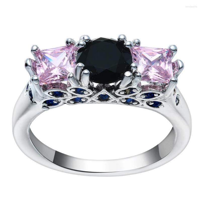 Wedding Rings Hainon Large Black Cubic Zircon Fashion Square Lady Jewelry Finger Ring Vintage Design Silver Color
Wedding Rings Hainon Large Black Cubic Zircon Fashion Square Lady Jewelry Finger Ring Vintage Design Silver Color