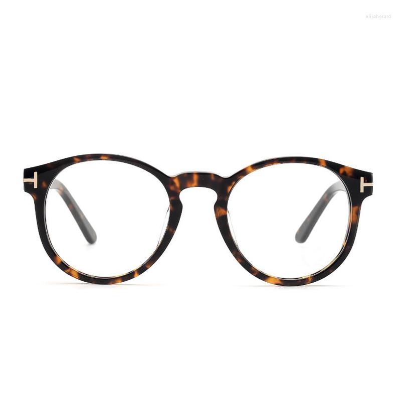Sunglasses Frames Populat TF0591 Round Frame Women Men Classic Acetate Optics Myopia Eyeglasses Fashion Prescription Reading Glasses