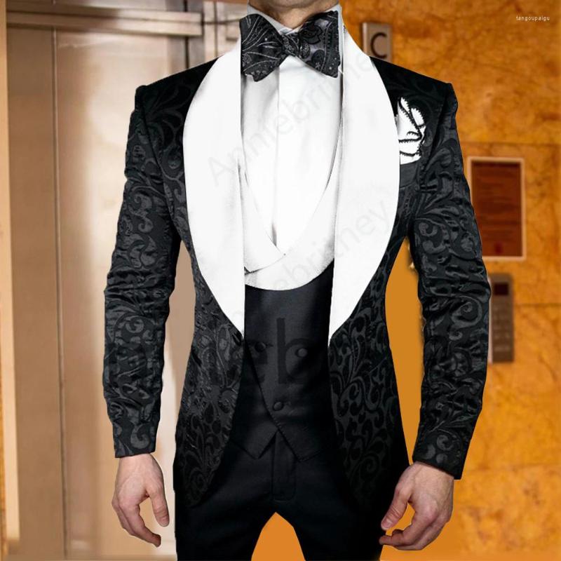 Men's Suits 2023 Latest Black Jacquard Suit For Elegant Wedding Men 3 Piece Groom Tuexdos Custom Made Slim Fit Costume Homme Mariage Blazers, Blue 2
Men's Suits 2023 Latest Black Jacquard Suit For Elegant Wedding Men 3 Piece Groom Tuexdos Custom Made Slim Fit Costume Homme Mariage Blazers, Blue 2