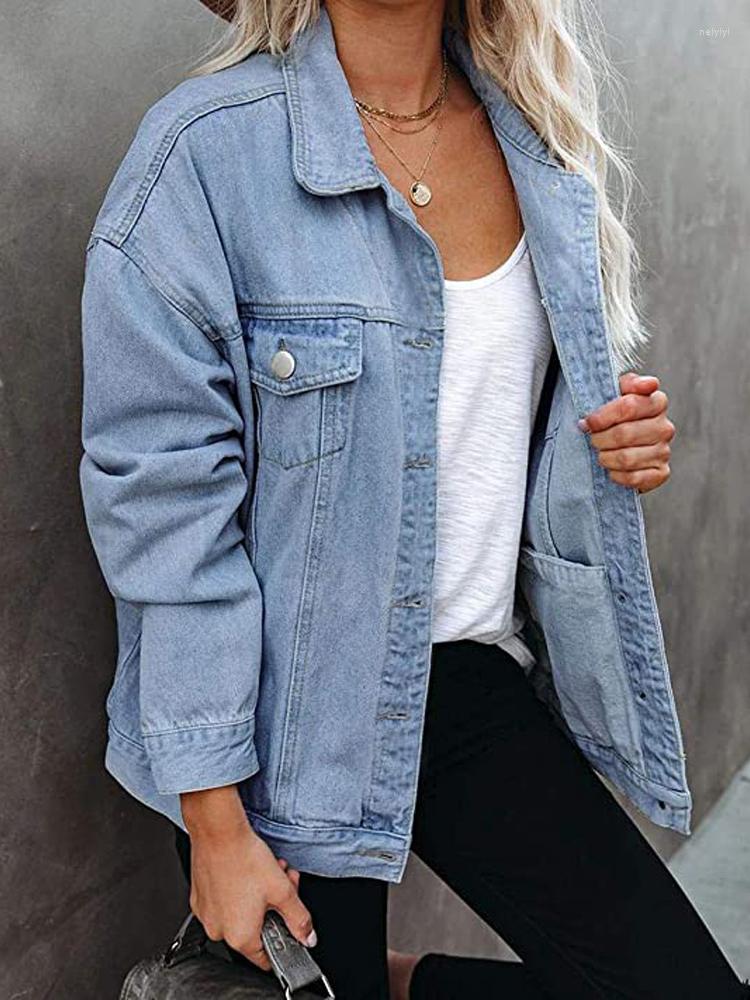 Women' Jackets Autumn Winter Fashion Denim Jacket Women Single Breasted Basic Female Long Sleeve Boyfriend Jean Coats Plus Size, M2a015qb
Women' Jackets Autumn Winter Fashion Denim Jacket Women Single Breasted Basic Female Long Sleeve Boyfriend Jean Coats Plus Size, M2a015qb