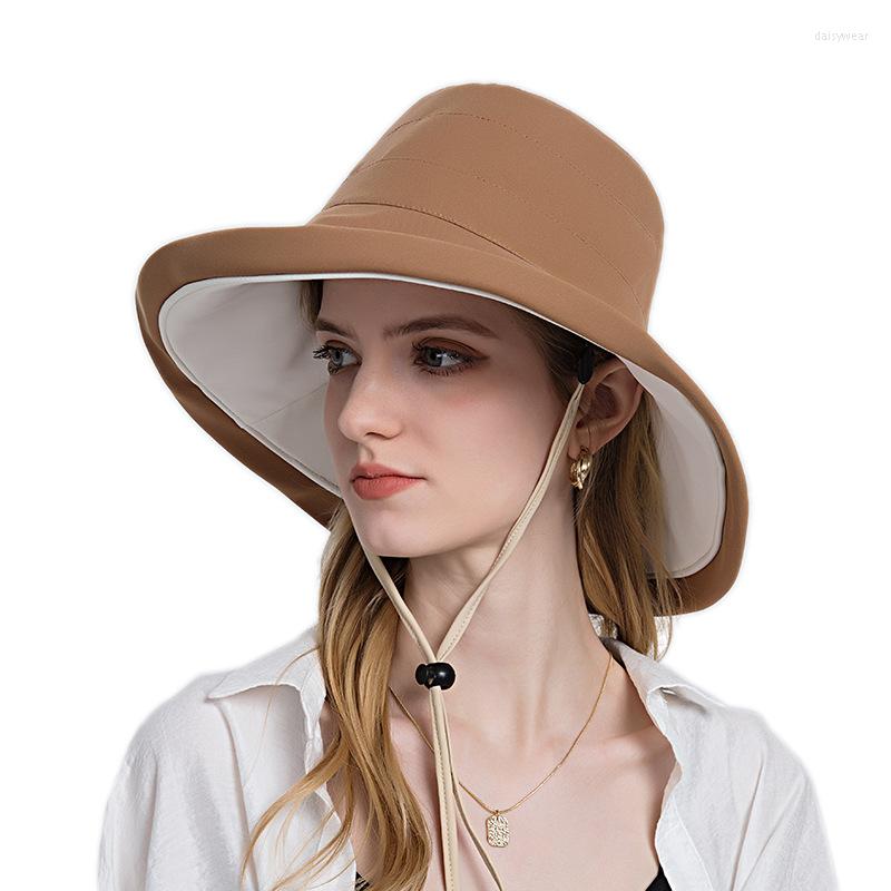 Berets Summer Women Double Side Fashion Wide Large Brim Sun Hat Outdoor Beach Fisherman Cap UV Proof Protection Bucket, Black
Berets Summer Women Double Side Fashion Wide Large Brim Sun Hat Outdoor Beach Fisherman Cap UV Proof Protection Bucket, Black
