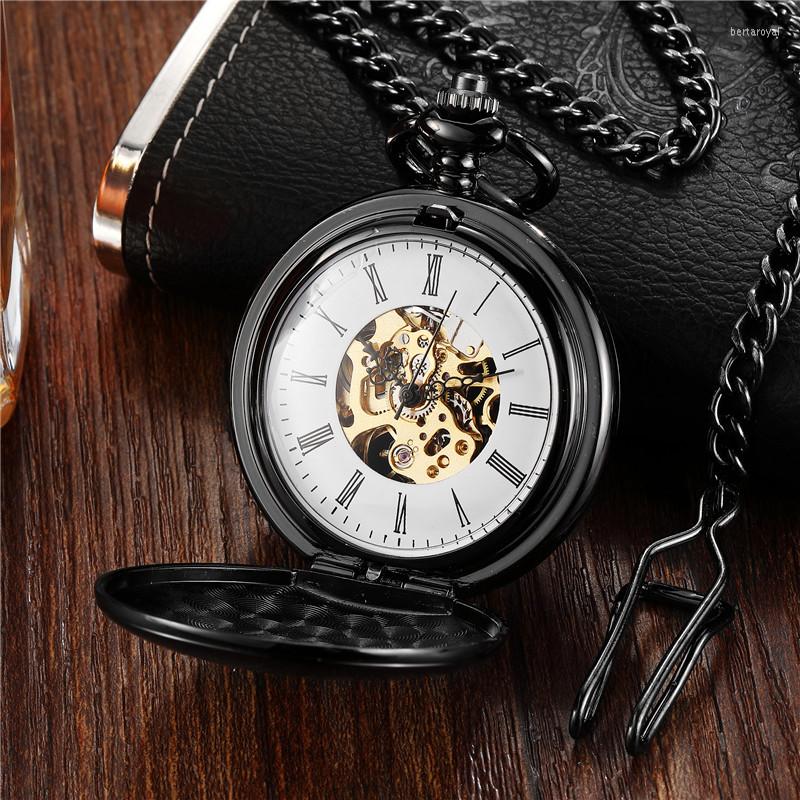 Pocket Watches Vintage Unique Double-sided Open Black Smooth Cover Mechanical Watch Gift Handing Wind
Pocket Watches Vintage Unique Double-sided Open Black Smooth Cover Mechanical Watch Gift Handing Wind