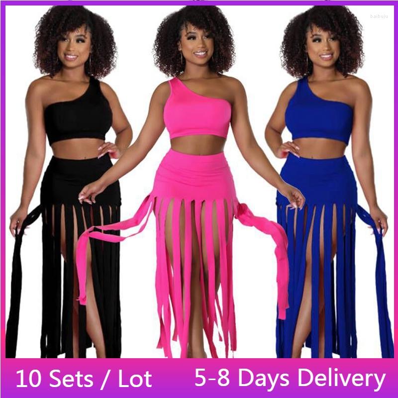 Work Dresses Wholesale Items Summer Two Piece Set Women Solid Backless Sexy Club Outfits For Slim Crop Top And Tassels Long Skirt Sets, Black
Work Dresses Wholesale Items Summer Two Piece Set Women Solid Backless Sexy Club Outfits For Slim Crop Top And Tassels Long Skirt Sets, Black