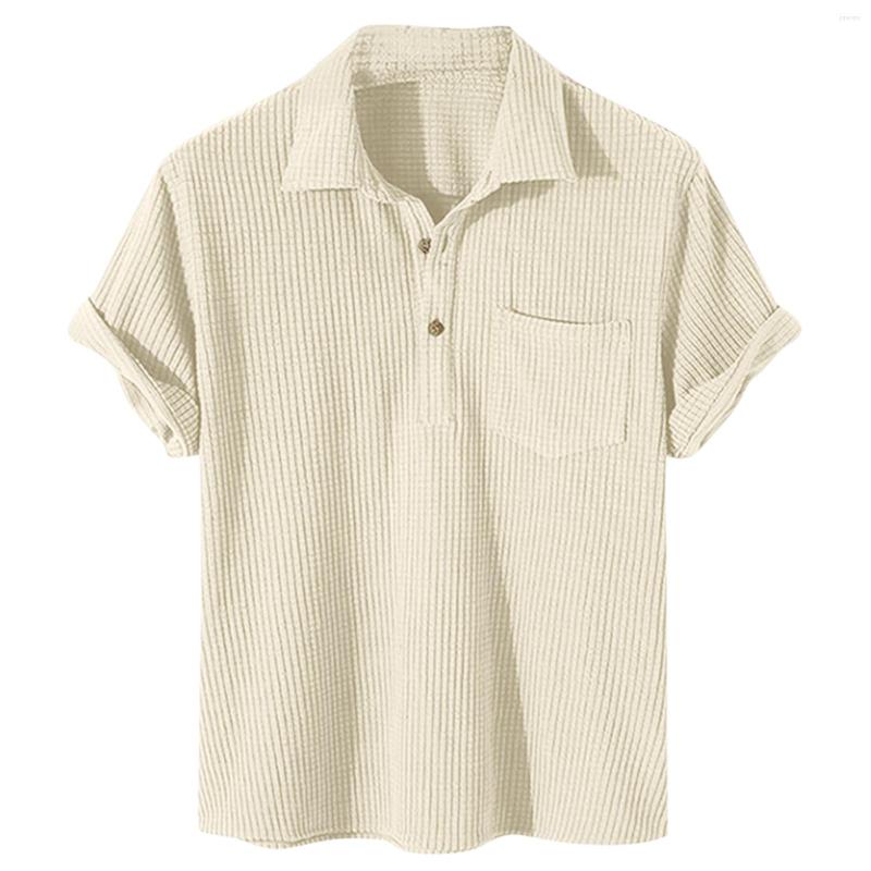 Men's Casual Shirts Men's Plaid Polo Top Turn-down Collar Blouse Short Sleeve Soft Waffle Shirt Men Clothing Camisas De Hombre, Black
Men's Casual Shirts Men's Plaid Polo Top Turn-down Collar Blouse Short Sleeve Soft Waffle Shirt Men Clothing Camisas De Hombre, Black