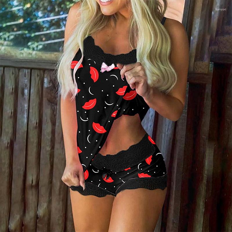 Women's Sleepwear Women Sexy Spaghetti Strap Lace Pajama Set Sleeveless Pyjamas Shorts Pijama Suit Nighties 2023 Fashion Prints, Type 25
Women's Sleepwear Women Sexy Spaghetti Strap Lace Pajama Set Sleeveless Pyjamas Shorts Pijama Suit Nighties 2023 Fashion Prints, Type 25