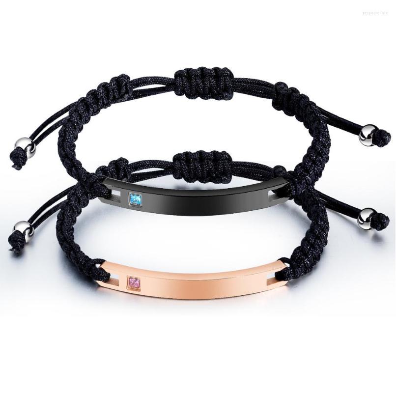 Charm Bracelets Black/Rose Gold Color Braid Couple Bangle Bracelet Women Man Trendy Adjustable Cuff Hand Jewelry Gift Drop
Charm Bracelets Black/Rose Gold Color Braid Couple Bangle Bracelet Women Man Trendy Adjustable Cuff Hand Jewelry Gift Drop