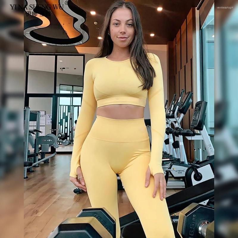 Active Sets Yoga Set Women' Sportswear Seamless Gym Jogging Clothing Fitness Hight Waist Leggings Shirts Sport Suit Long Sleeve, Blue set
Active Sets Yoga Set Women' Sportswear Seamless Gym Jogging Clothing Fitness Hight Waist Leggings Shirts Sport Suit Long Sleeve, Blue set