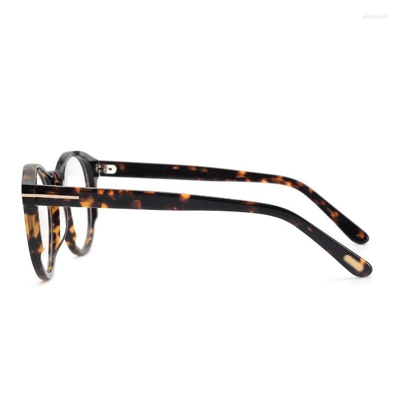 Sunglasses Frames Populat TF0591 Round Frame Women Men Classic Acetate Optics Myopia Eyeglasses Fashion Prescription Reading Glasses