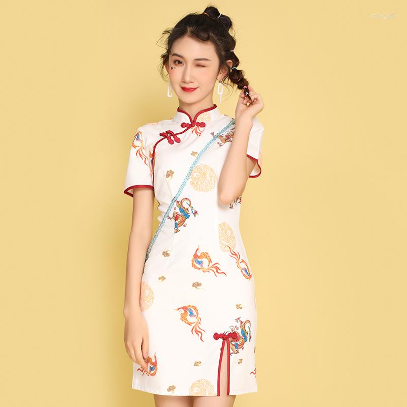 Ethnic Clothing Summer Chinese Style Cheongsam Modified Version Short Sleeve Slim Dress Young Women's
Ethnic Clothing Summer Chinese Style Cheongsam Modified Version Short Sleeve Slim Dress Young Women's